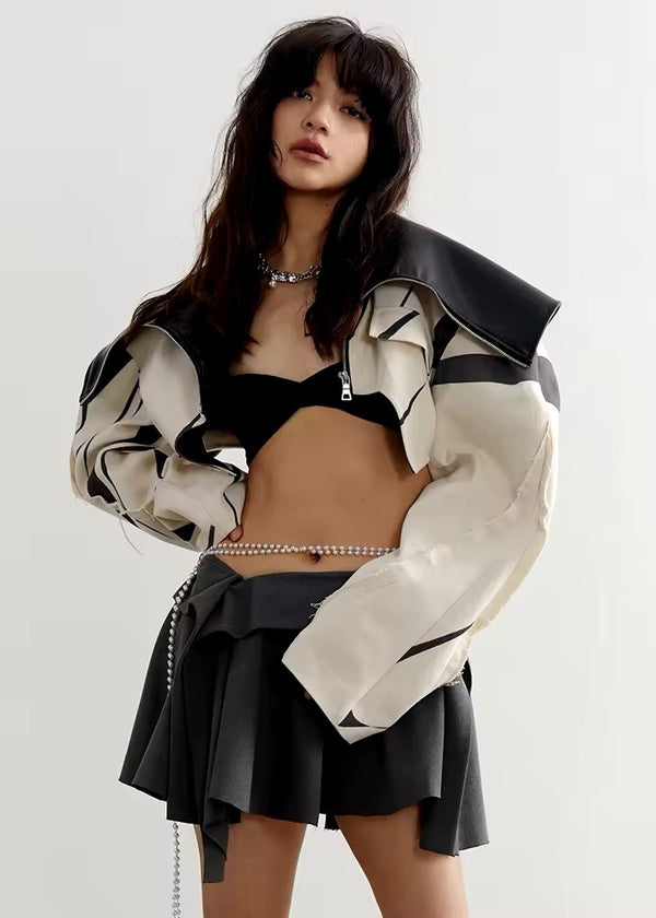 Vesna Puff Sleeve Cropped Jacket