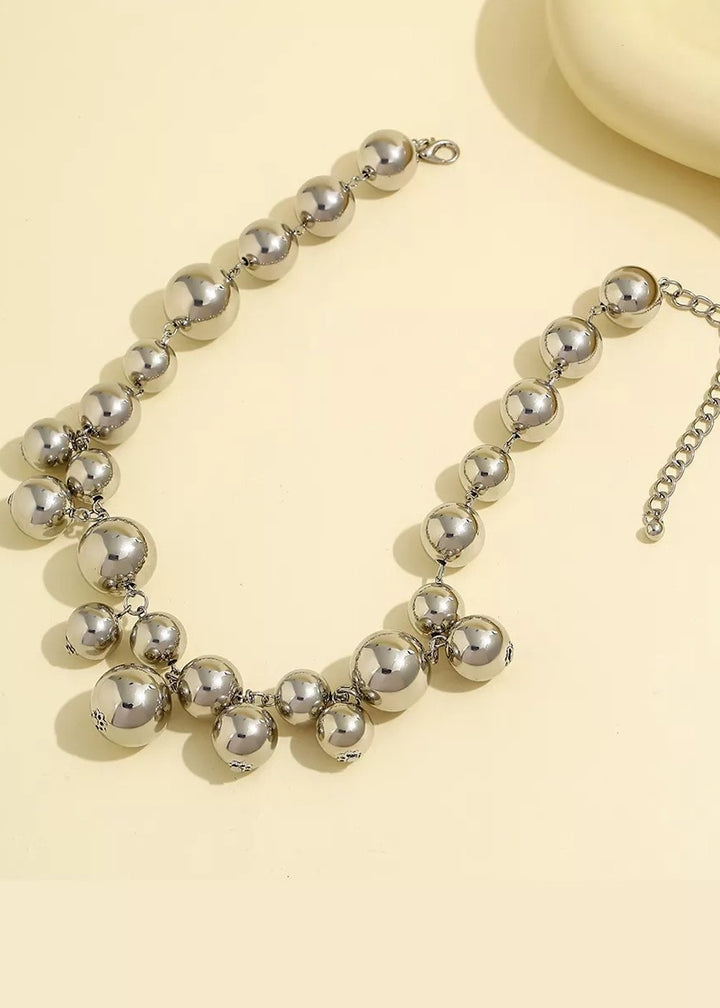 Asymmetrical Large Beads Necklace