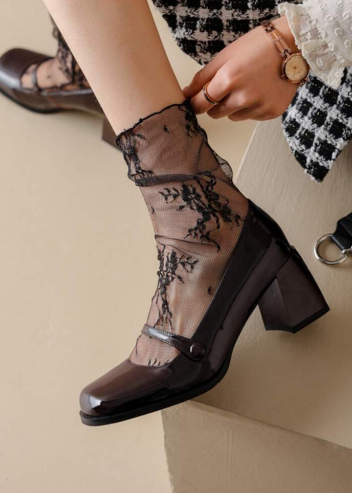 Floral Lace Sheer Loose Socks