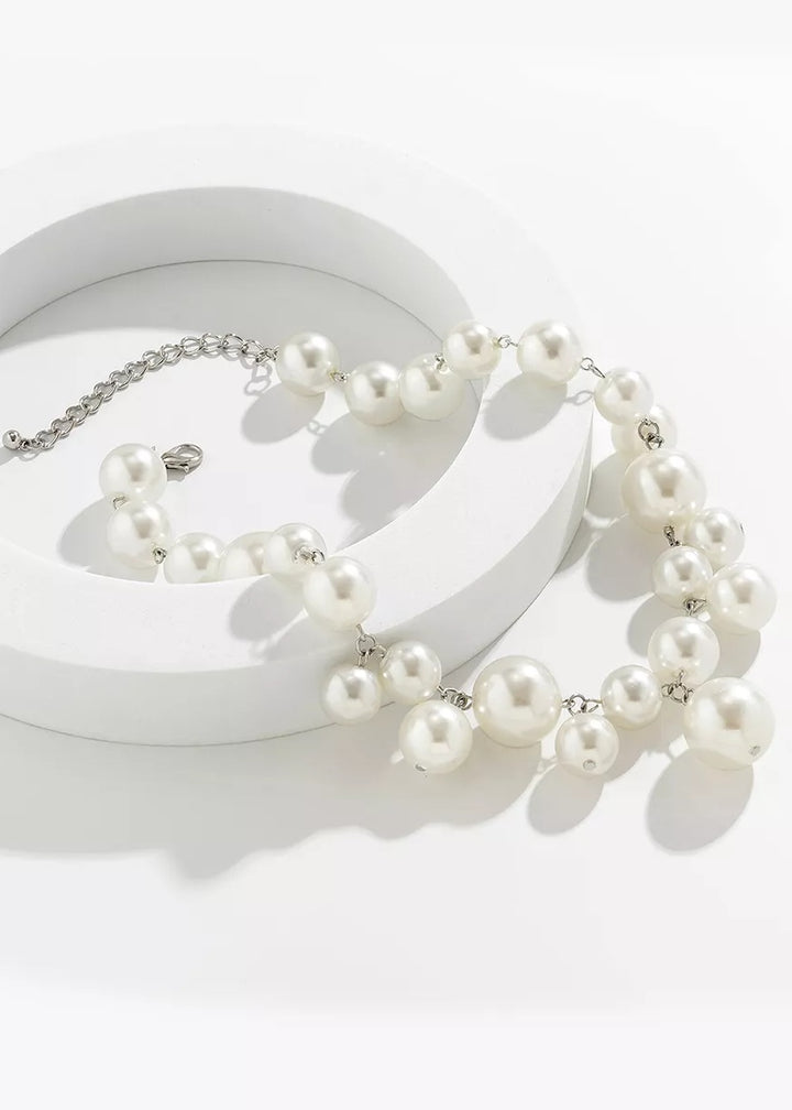 Asymmetrical Large Beads Necklace