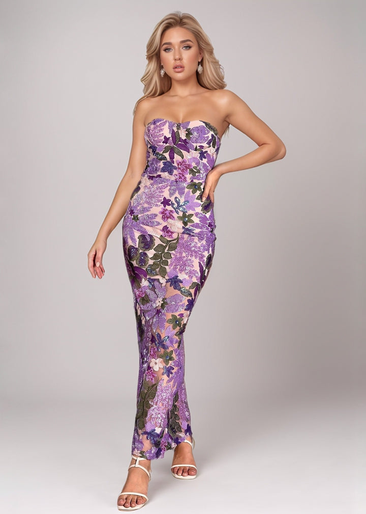 Susie Floral Embroidered Maxi Dress