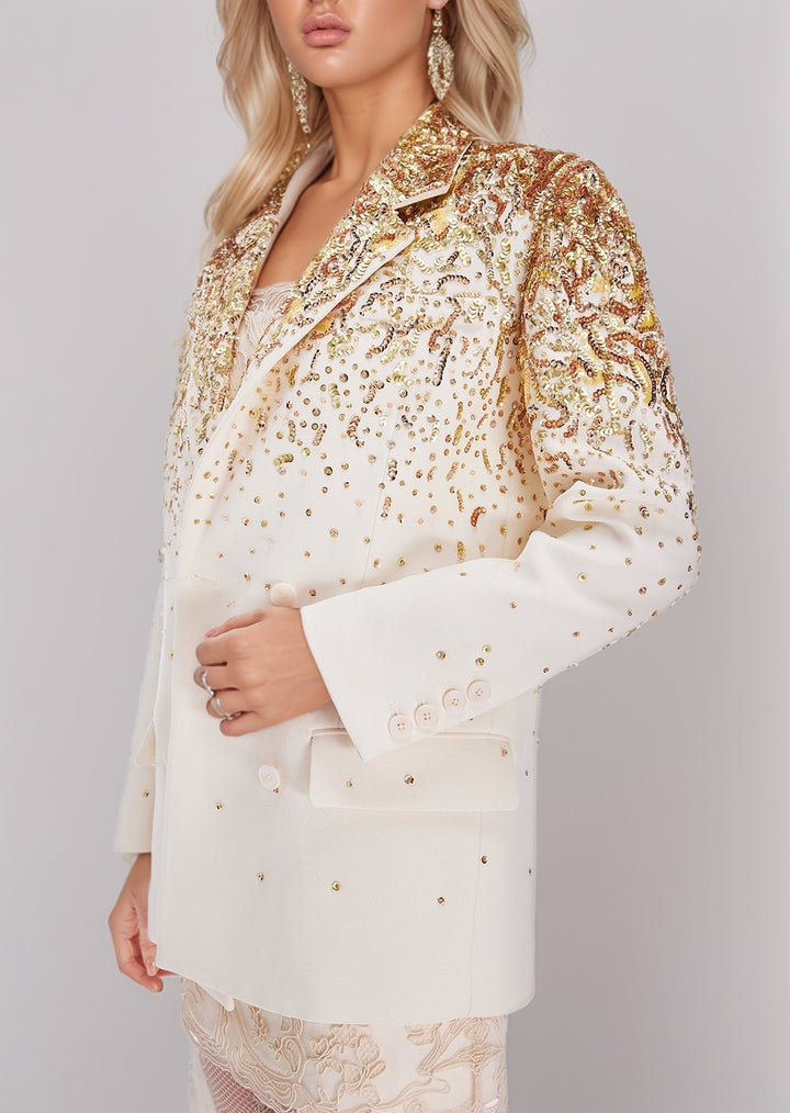 Cynthia Sequined Double Breasted Blazer