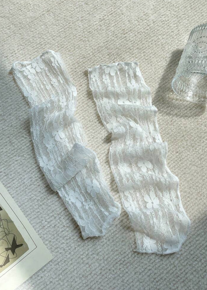 Floral Lace Sheer Loose Socks