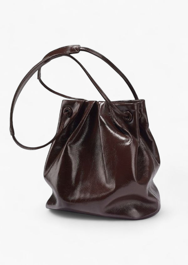 Faux-Leather Shoulder Bag