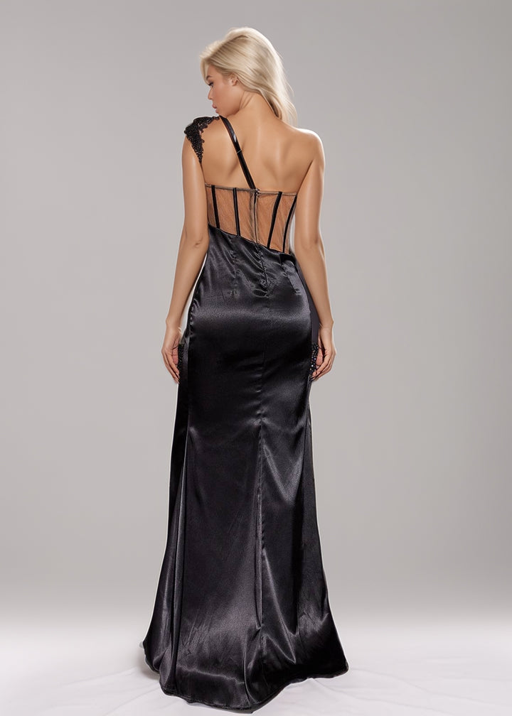 Vanessa One Shoulder Satin Dress