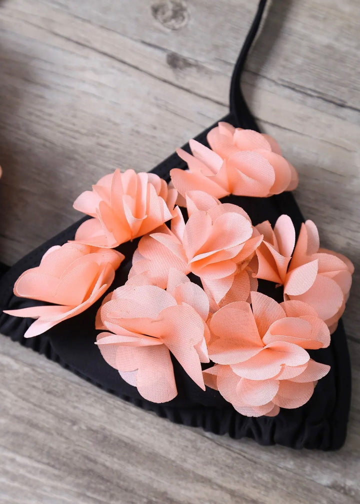Petals Trim Two-Piece Bikini Swimsuit