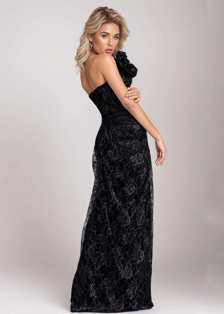 Veronica Floral Lace Evening Dress