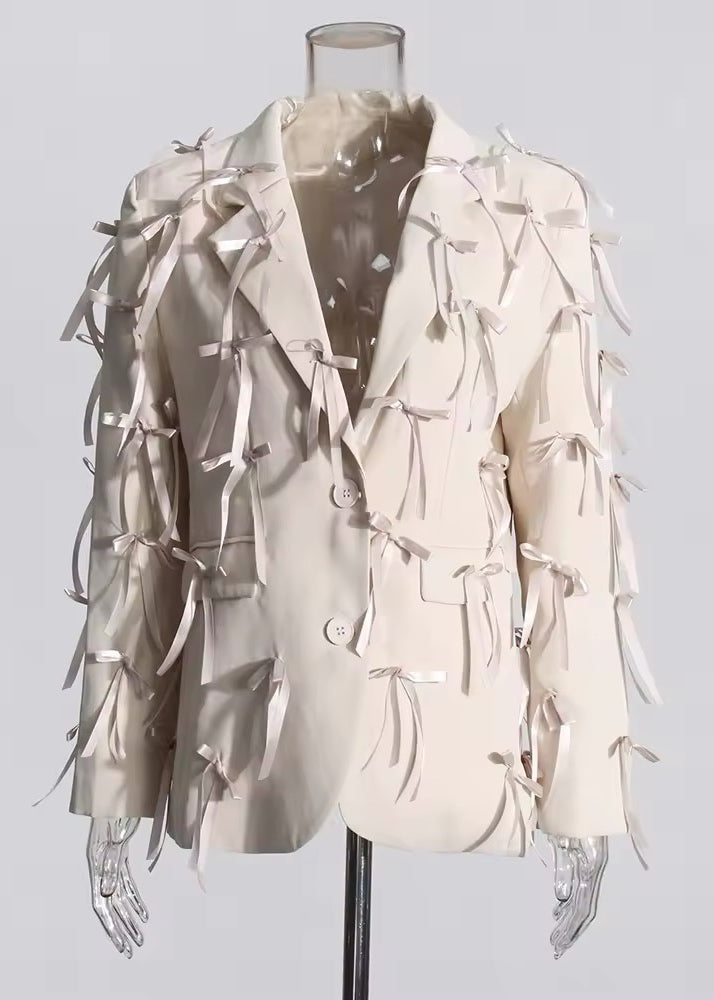 Erica Tied Ribbons Decor Blazer