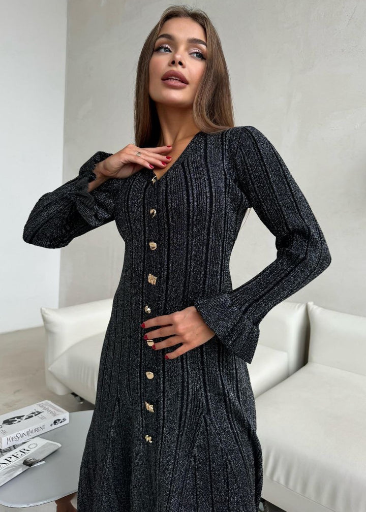 Vitalina V-Neck Knit Dress