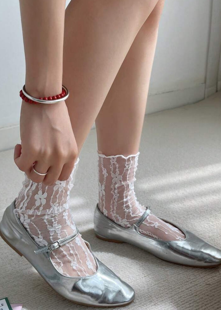 Floral Lace Sheer Loose Socks