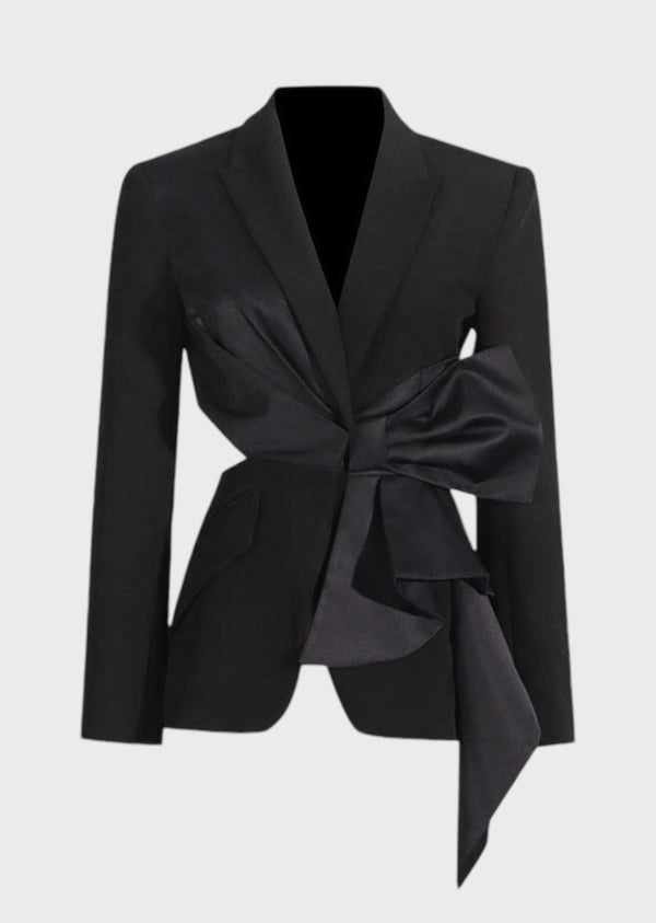 Olga Bow Decor Backless Blazer