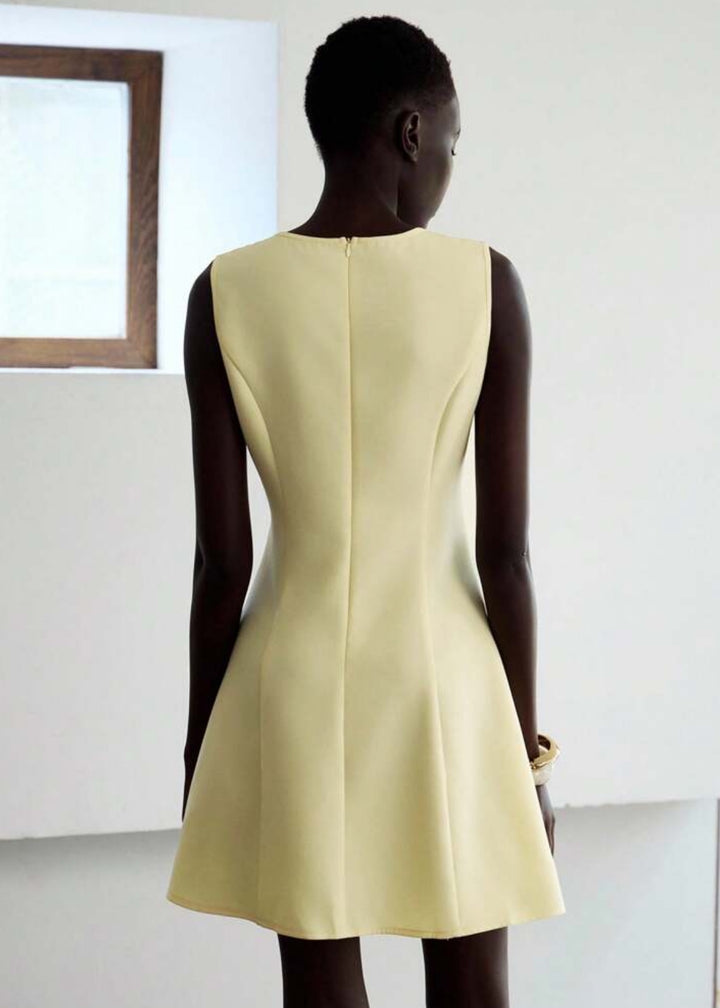 Sleeveless Round Neckline A-Line Mini Dress