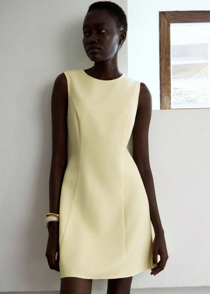 Sleeveless Round Neckline A-Line Mini Dress