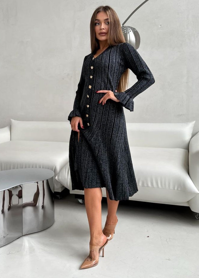 Vitalina V-Neck Knit Dress