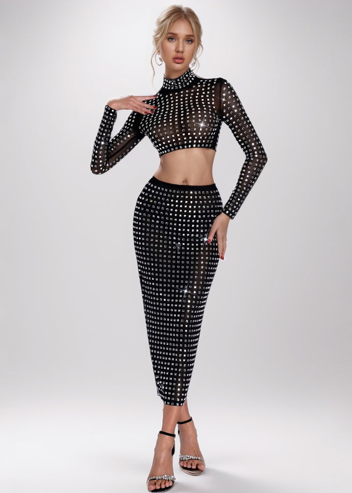 Lara Rhinestone Mesh Set