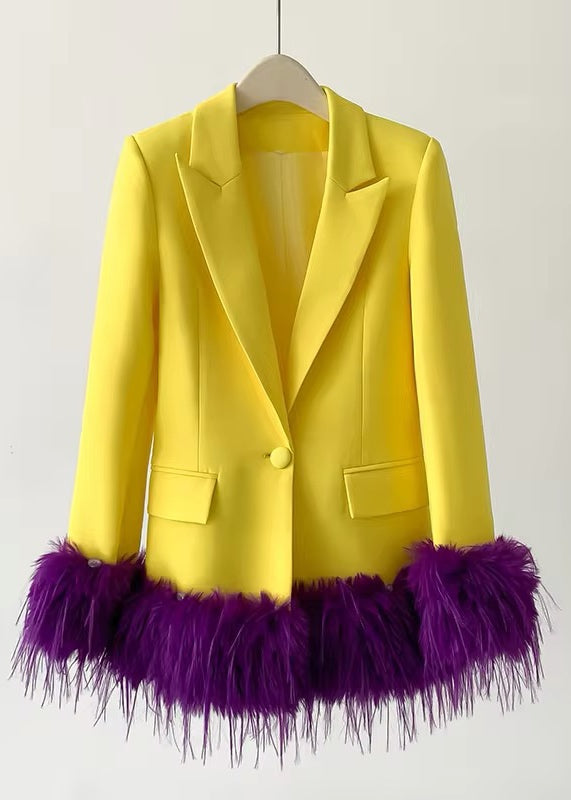 Romilda Fuzzy Trim Blazer