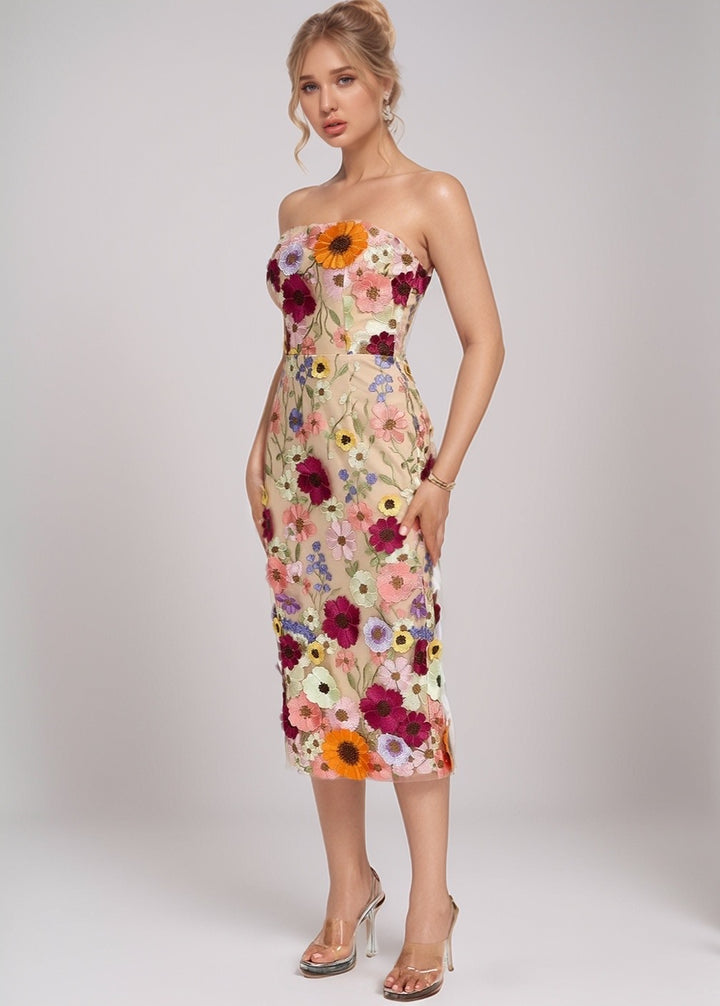 Mona Floral Embroidered Dress