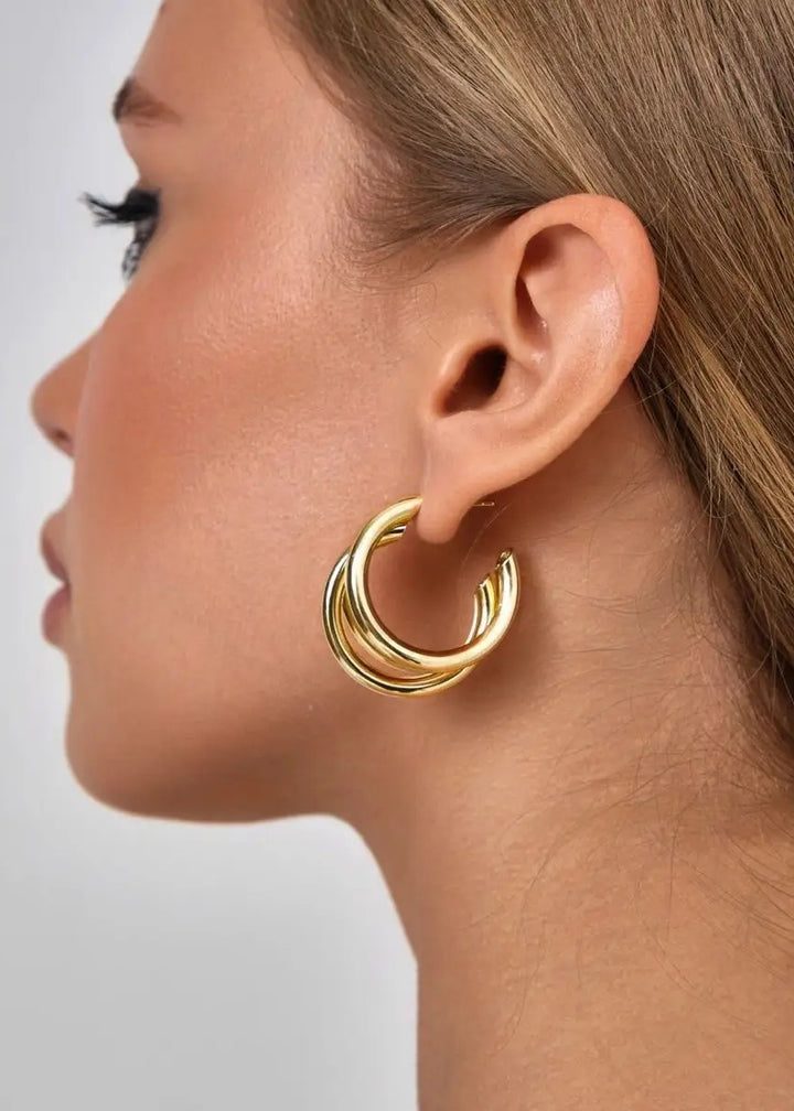 Triple Ring Earrings