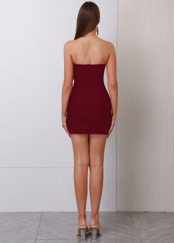 Heart Shaped Hollow-out Tube Bodycon Dress