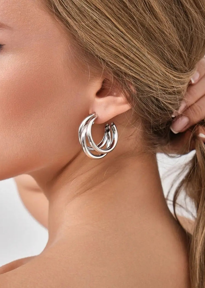 Triple Ring Earrings