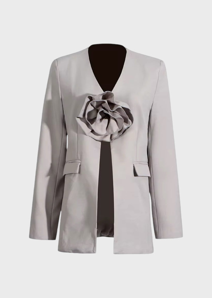 Kayla 3D Flower Decor Blazer