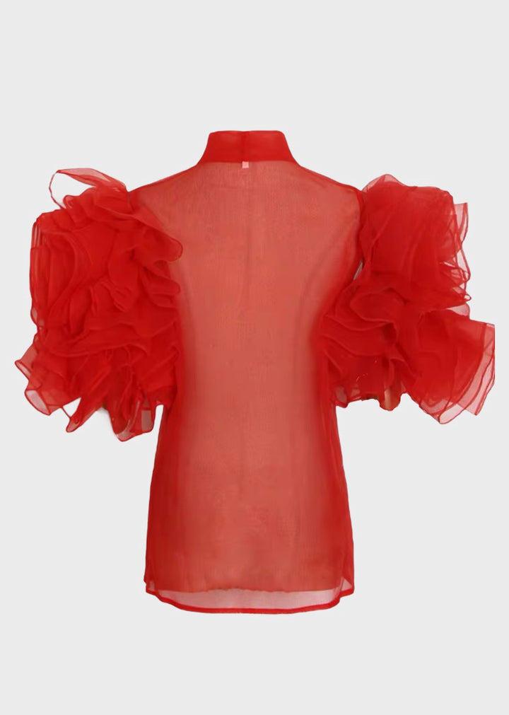 Didiane Organza Ruffled Blouse