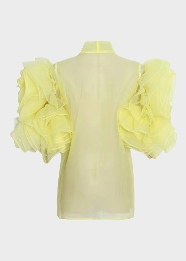 Didiane Organza Ruffled Blouse