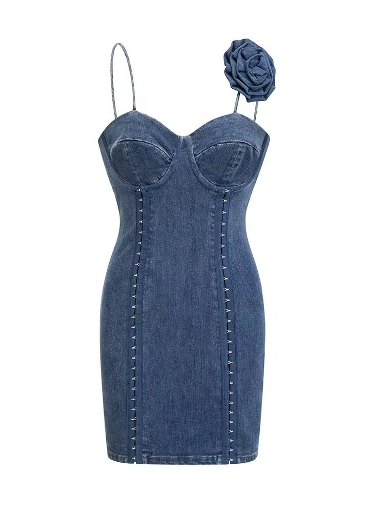 Leslie Denim Mini Dress