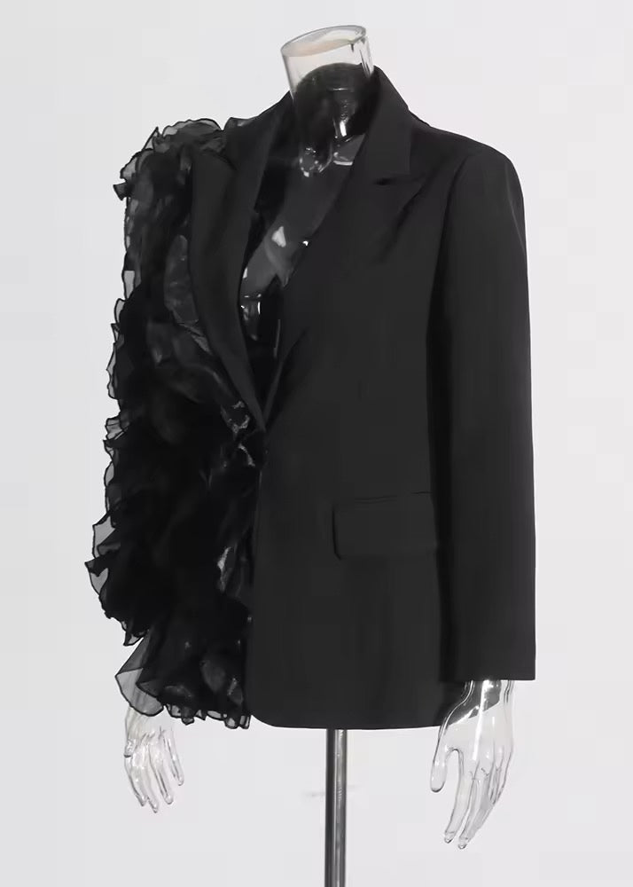 Luna Ruffle Decor Blazer