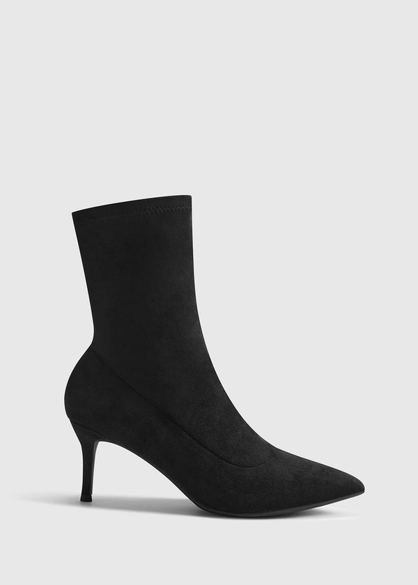 Slingback Heel Suede Ankle Boots