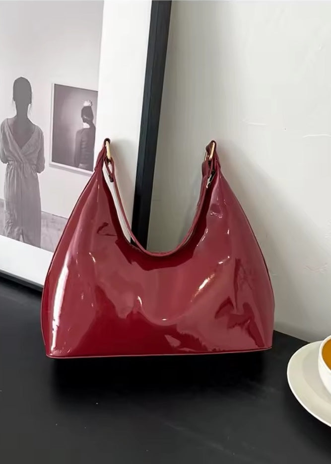 Patent Leather Shoulder Handheld Bag