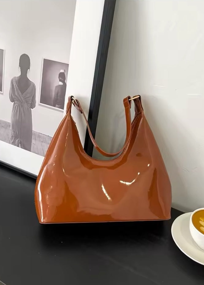 Patent Leather Shoulder Handheld Bag