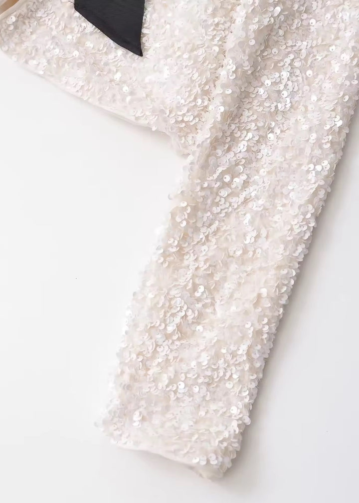 Beverley Bowknot Detail Sequined Cardigan