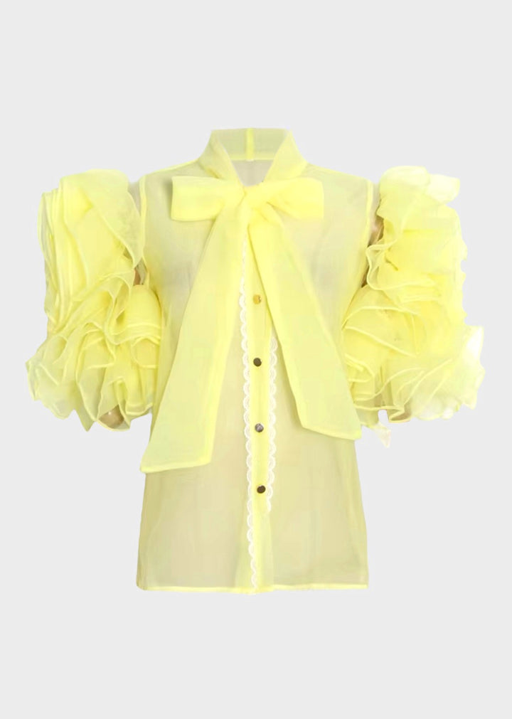 Didiane Organza Ruffled Blouse