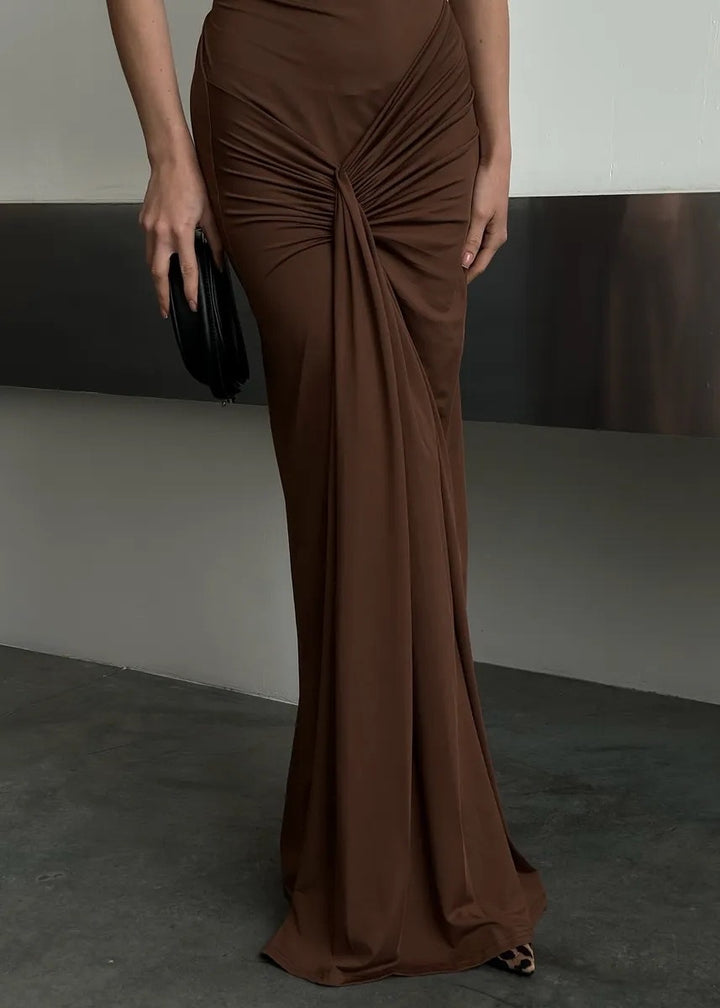 Asymmetrical Knot Maxi Dress