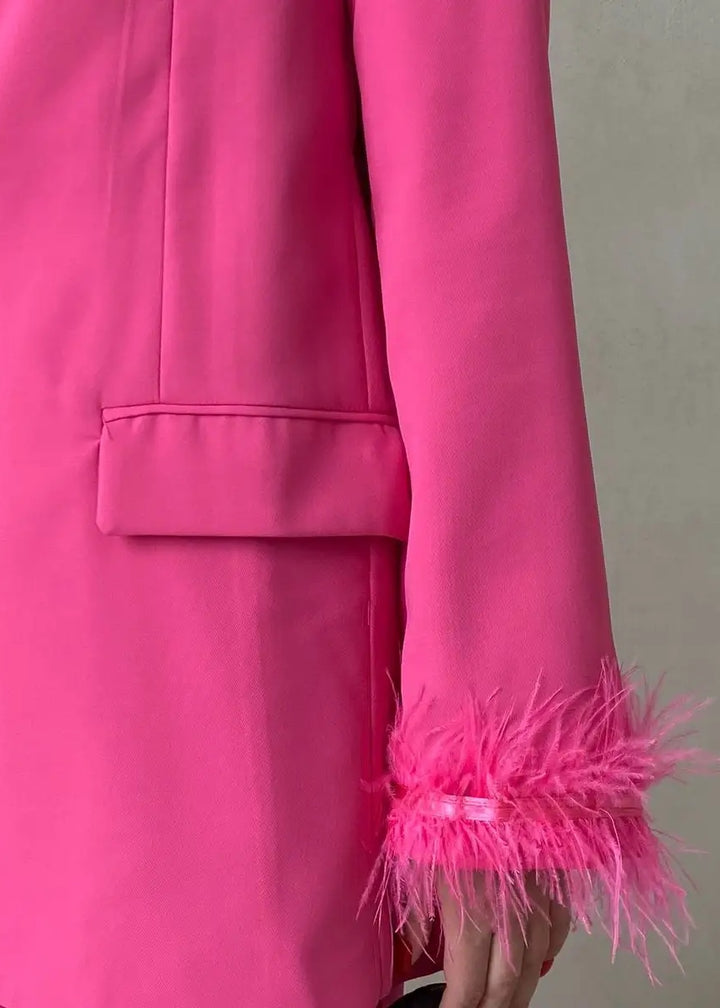 Fuzzy Cuff Pant Suit