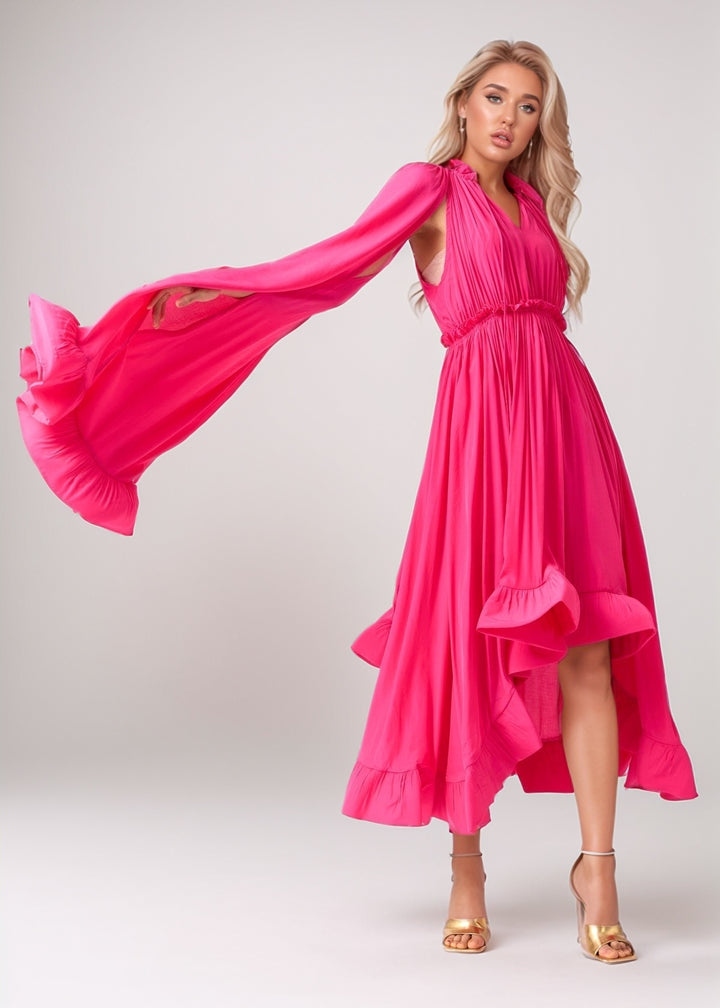 Daphne Ruffled Flared Dress