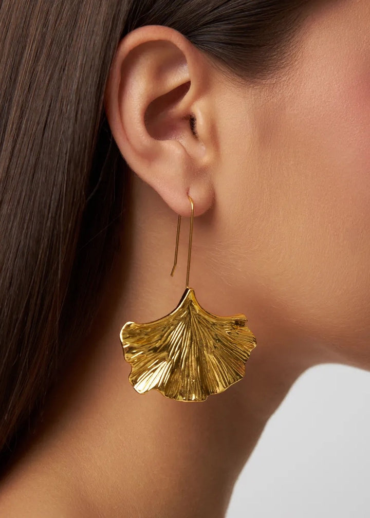 Leaf Shaped Alloy Earrings