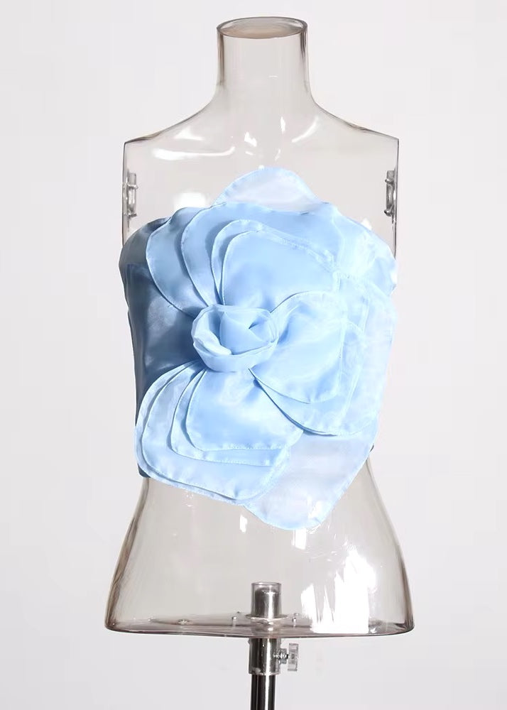 Prunella Organza Flower Decor Top