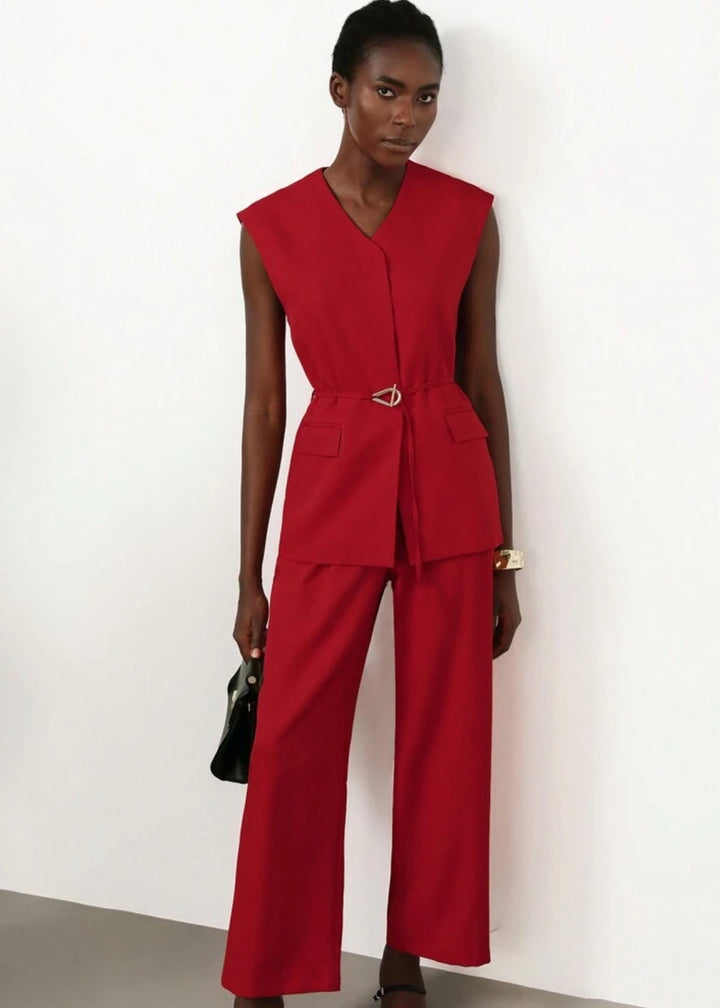 High Waist Wide Leg Trousers