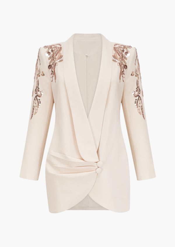 Sequin Detail Elongated Blazer