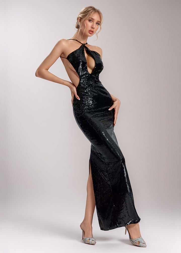 Helen Backless Sequined Dress