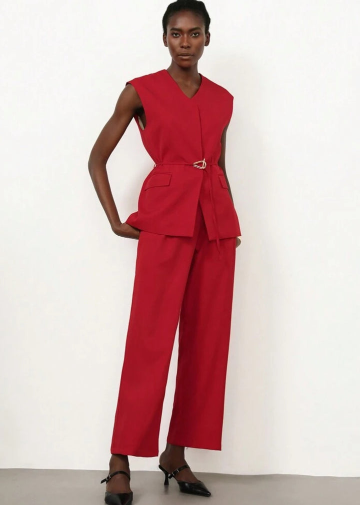 High Waist Wide Leg Trousers
