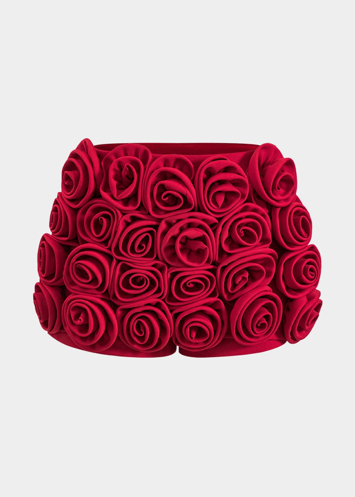 3D Roses Decor Shorts