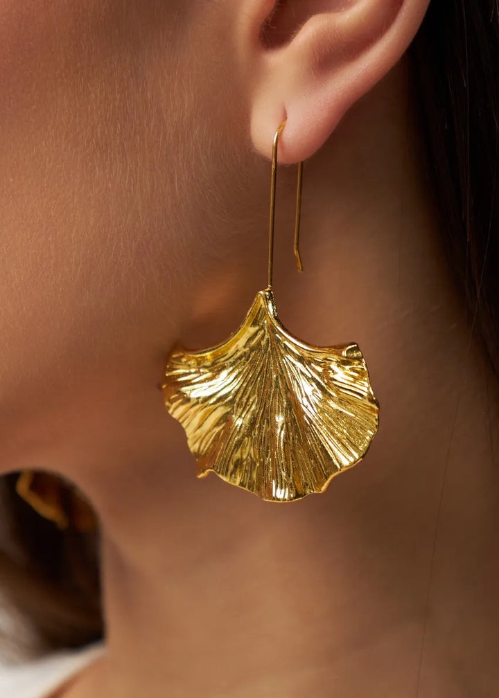 Leaf Shaped Alloy Earrings