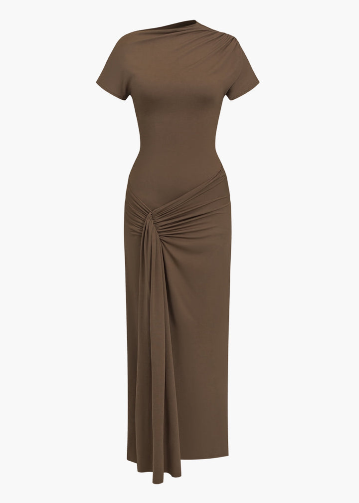 Asymmetrical Knot Maxi Dress