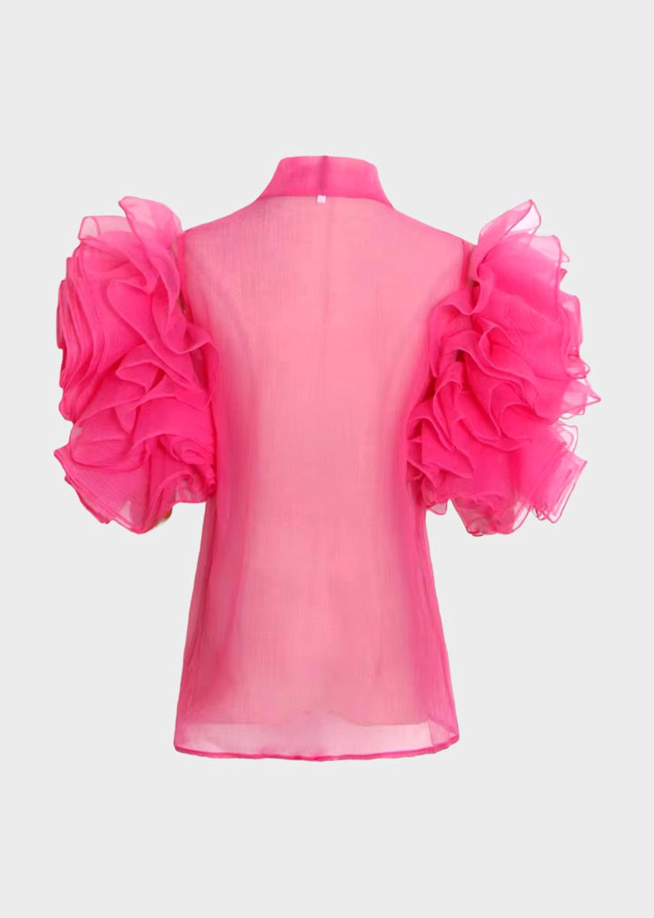 Didiane Organza Ruffled Blouse