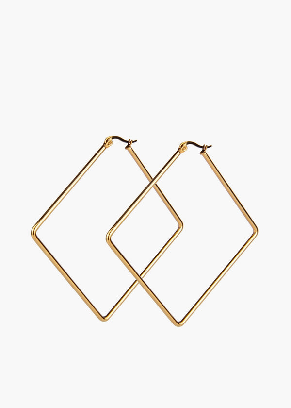 Geometric Square Pendant Earrings