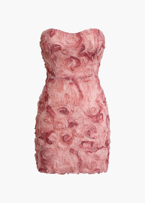 Sheri Floral Strapless Mini Dress