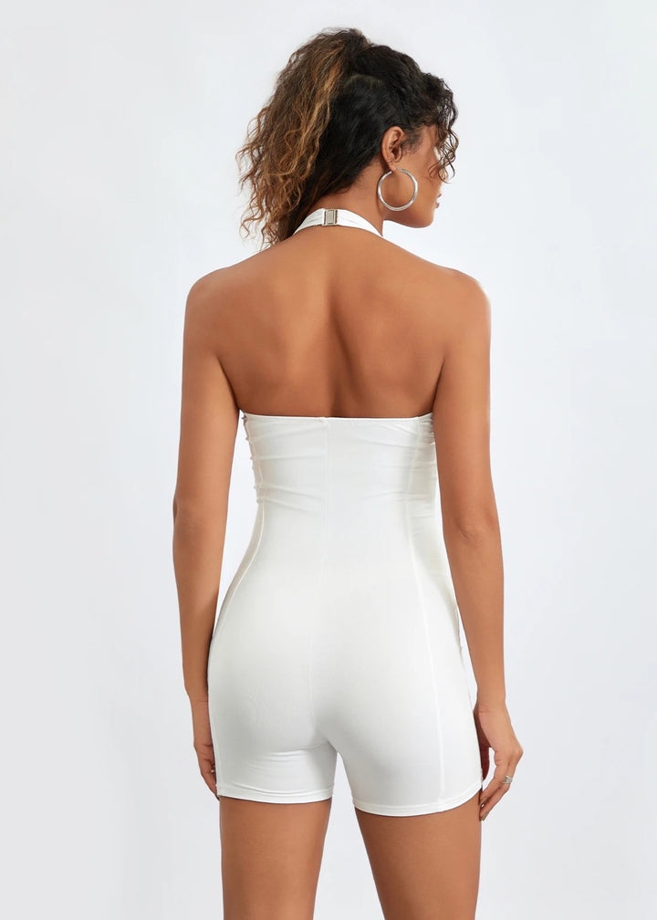 Halter Backless Unitard Romper